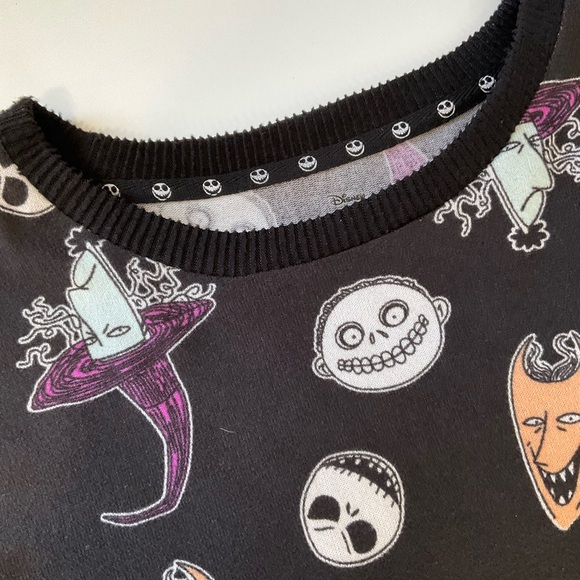 Disney Nightmare Before Christmas Black Sleepshirt Pajamas Nightgown S - Picture 4 of 11